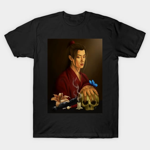 Wei Wuxian - Vanitas portrait T-Shirt by dangerbeforeyou